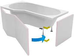 Excellent Экран для ванны BeSpot 160 L фронтальный – фотография-2