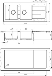 Florentina Мойка кухонная Комби 1160 жасмин – фотография-2