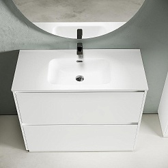 Sancos Тумба под раковину Libra Floor 100 белый глянец – фотография-2