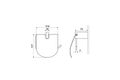 Excellent Держатель бумаги KOBO DOEX.1707CR хром – фотография-2