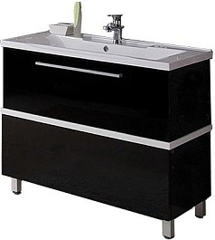 Акватон Тумба с раковиной "Турин 100" с белой панелью – фотография-1