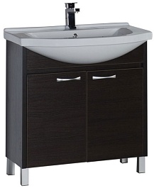 Aquanet Тумба с раковиной "Донна 80" венге – фотография-1