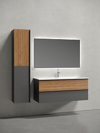 Sancos Тумба с раковиной Delta 120 дуб красный/графит раковина Grace 121 CN7017 – фотография-6