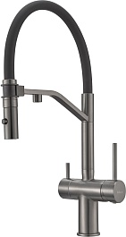 Milacio Смеситель для кухни Ultra MCU.557.GM вороненая сталь – фотография-2