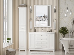 Misty Шкаф пенал Ларго 35 L белый матовый – фотография-6