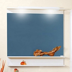 Бриклаер Зеркало для ванной Чили / Куба 90 светлая лиственница – фотография-1