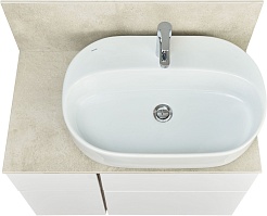 Акватон Столешница под раковину Мишель 80 со стеновой панелью керамогранит – фотография-2