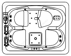 Kolpa San  Комплект гидро-аэромассажа Kolpa San Manon Elite Plus Air (массаж: боковой, спины, аэромассаж) – фотография-2