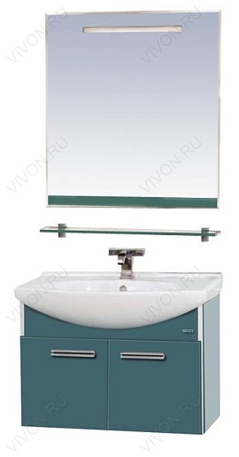 Misty Тумба с раковиной Джулия 75 подвесная зеленая – фотография-2