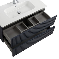 Cezares Тумба под раковину Duet-N 100 подвесная grafito – фотография-3