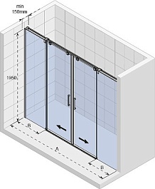 Riho Душевая дверь в нишу OCEAN O115 - 140 – фотография-2