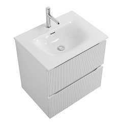 BelBagno Тумба с раковиной Uno 60 подвесная Bianco Opaco с раковиной BB-8099-60 – фотография-8