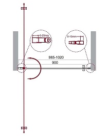 BelBagno Душевая дверь в нишу 100/195 ETNA-B-1-100-C-Cr-90 – фотография-9