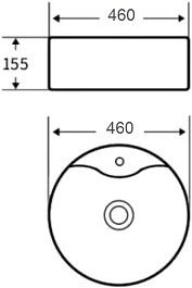 Esbano Раковина накладная Beryl 46 черная матовая – фотография-3