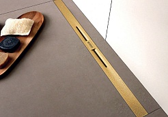 BERGES Wasserhaus Душевой лоток Simpel 1000 092113 золото глянец – фотография-2