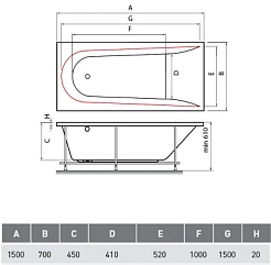 Vayer Акриловая ванна Boomerang 150x70 – фотография-5