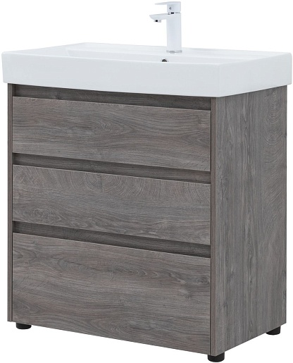 Aquanet Тумба с раковиной Nova Lite 75 дуб рошелье – фотография-4