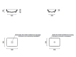 GSI Накладная раковина Pura 884711 50 см – фотография-3