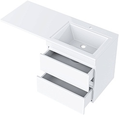 Vivon Тумба под раковину под стиральную машину Vivon Donna 120 подвесная белый глянец эмаль – фотография-6