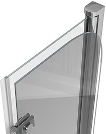 Teymi Шторка на ванну Anni 80x140 профиль хром стекло прозрачное – фотография-4