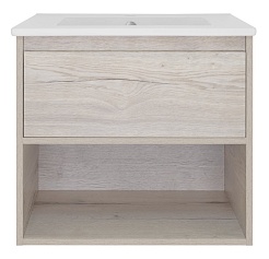 Misty Тумба с раковиной Дунай 60 дуб белый – фотография-1