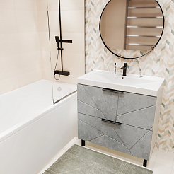 Mixline Тумба под раковину Гранд 70 бетон – фотография-3