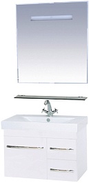 Misty Мебель для ванной Эмилия 75 подвесная белая – фотография-1