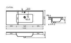 Ceramicanova Мебельная раковина Element 121 CN7006 белая – фотография-3