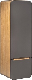 Runo Шкаф пенал Ницца 35 R подвесной графит/дуб натуральный – фотография-1