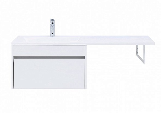 Aquanet Тумба с раковиной Токио 130 L подвесная – картинка-15