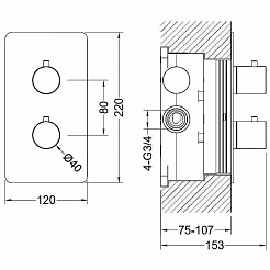 Aquatek Термостатический смеситель для ванны с душем Европа AQ1392CR хром – фотография-2