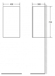 BelBagno Шкаф для ванной REGINA 750 R Bianco Opaco – фотография-3