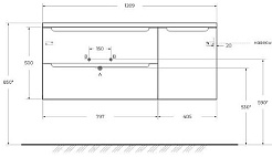 BelBagno Тумба с раковиной Etna 120 подвесная Rovere Nature с раковиной BB-8099-120 – фотография-9