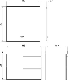 ASB-Mebel Мебель для ванной Тида 80 подвесная белая – фотография-11
