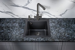 Milacio Мойка кухонная Murcia 42 Cuarzo черная матовая – фотография-2