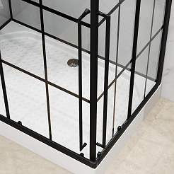 Niagara Душевая кабина Standart 100x80 L черная – фотография-6