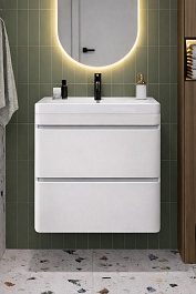 Vivon Тумба с раковиной Atwood 60 подвесная белая матовая – фотография-2