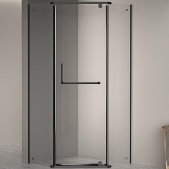 RGW Душевой уголок Passage PA-081B 80x80 профиль черный стекло прозрачное – фотография-1