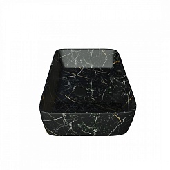 Teymi Раковина накладная в ванную Helmi S 48 чёрный мрамор T50299 – фотография-5