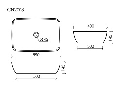 Ceramicanova Мебельная раковина Form 59 CN2003 белая – фотография-5