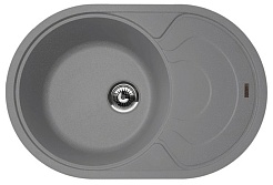 Florentina Мойка гранитная Родос 760 с крылом грей – фотография-1