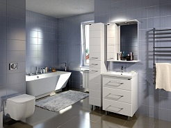 СанТа Пенал для ванной Омега 30 напольный – фотография-2