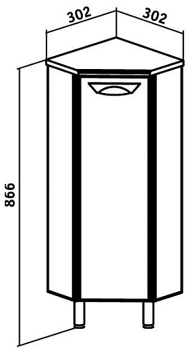 Runo Тумба Универсальная 30 угловая – фотография-2