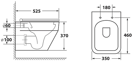 Owl 1975 Унитаз безободковый Eld Ruta-H с сиденьем DP микролифт – фотография-6
