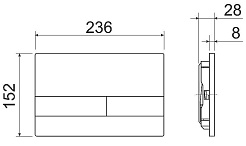 Ceramicanova Подвесной унитаз Metric Rimless с шумоизоляционной панелью CN1000 с системой инсталляции Envision кнопка Flat хром – фотография-8