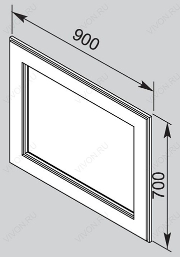 Aquanet Зеркало для ванной "Мадонна 90" черное (168329) – фотография-4