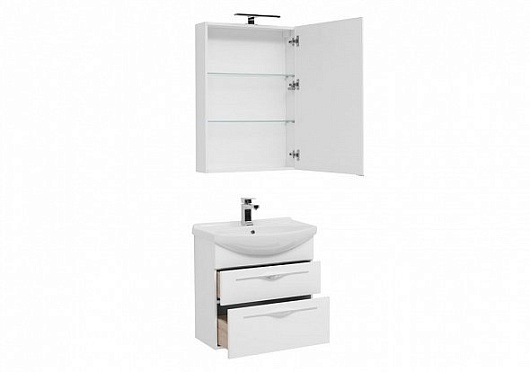 Aquanet Тумба с раковиной Ирвин 65 белая – картинка-3