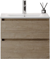 Teymi Тумба с раковиной Laina 70 подвесная дуб светлый