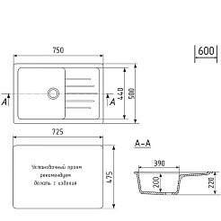 Mixline Мойка кухонная ML-GM19 графит – фотография-5
