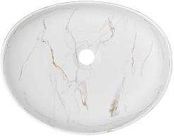 Teymi Раковина накладная Valma 50 T53103 белый мрамор – фотография-2
